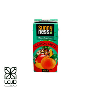 آبمیوه استوایی برند سانی نس (Sunny Ness) با طعم میوه‌های گرمسیری و استوایی - حجم 200 میلی‌لیتر - فروش عمده و سازمانی - شرکت دارما
