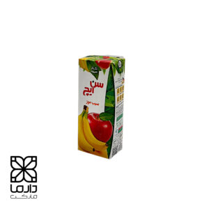 آبمیوه سن ایچ با طعم سیب موز در بسته‌بندی 200 میلی‌لیتری. 100% طبیعی ، بدون شکر ، حاوی ویتامین C طبیعی ، شرکت دارما
