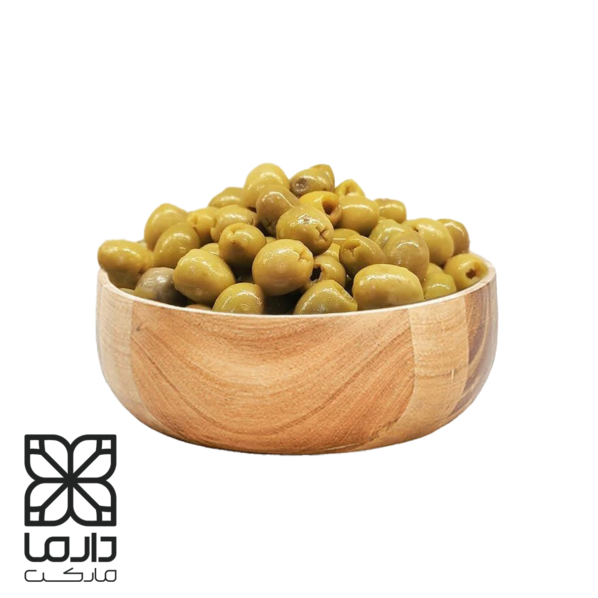 زیتون شور بدون هسته فله‌ای با طعم طبیعی و کیفیت بالا، مناسب خرید عمده و مصرف سازمانی از دارما مارکت