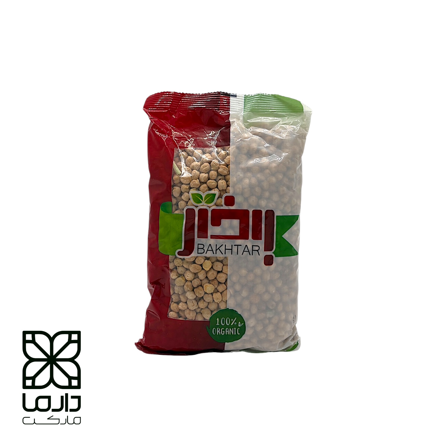 نخود باختر ۹۰۰ گرمی نخود دانه‌درشت و پاک‌شده ۱۰۰٪ ارگانیک و خوش‌پخت